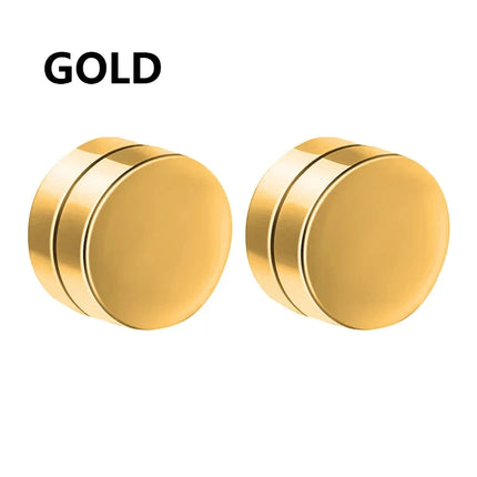 6mm/8mm/10mm/12mm Round Circle Non Piercing Strong Magnet Magnetic Mens Ear Clip Non Piercing Earrings Fake Earrings Jewelry
