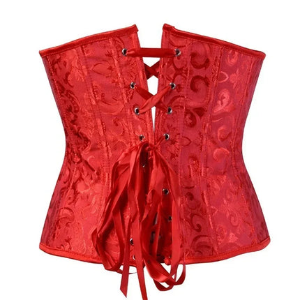 Women Corsets Bustiers Sexy Jacquard Underbust Corset Plastic Bones Korset Basques Shaper Elegant Waist Bustier Top