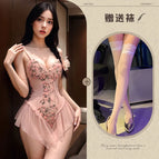 Average size / Pink nightdress + White Stockings