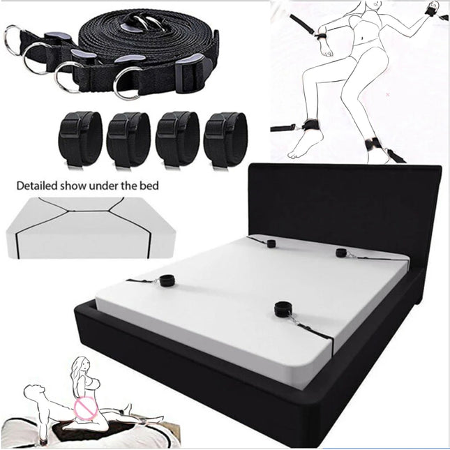 Erotic Bed Sm Adult Passion Open Sex Supplies Couple Flirting Artifacts Upgraded Version Female Leg Splitting Bondage Harnesses