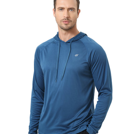Summer Men Fishing Shirts Cooling Hoodie Men's Long Sleeve UPF 50+ Rash Guard Hoodie Tracksuit Running Hiking Jogger Shirt