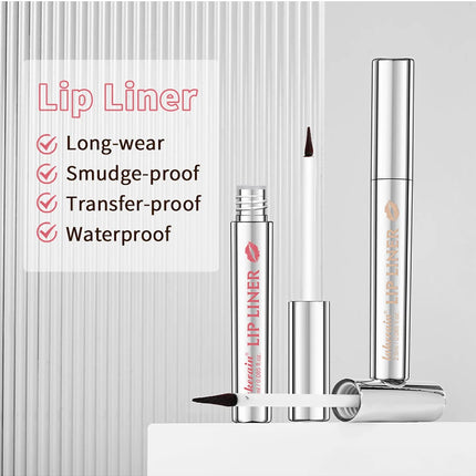 Lip Liner With Peel Off Lip Stain Tattoo Long Lasting Waterproof Transfer Proof Smudge Proof Matte Finish Lip Cosmetic Pencil