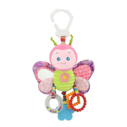 Baby Hanging Rattles Soft Toy Multifunctional Sensory Cartoon Animal Wind Chime Plush Toy Baby Stroller and Bed Baby Toy Gifts