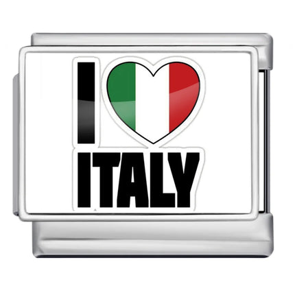 2025 Hot Selling Creative English Landmark Italian Charm Chain 9mm Stainless Steel Modular Bracelet Jewelry Wholesale