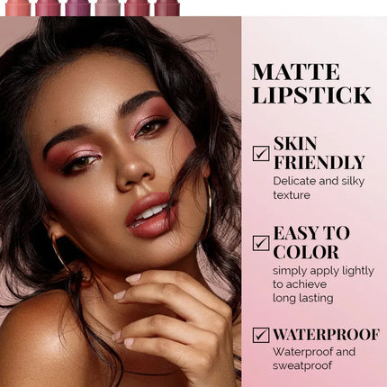 Capsule Lipstick Set 18 Colors Long Lasting Waterproof Glitter Sparkling Shimmer Lip Gloss Moisturizing Glossy Non-stick Cup