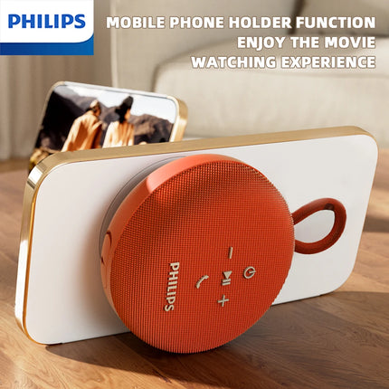 Philips TAS1120 Mini Portable Wireless Bluetooth Speacker Bathroom Waterproof Indoor 800mAh Subwoofer with Suction Cup Lanyard