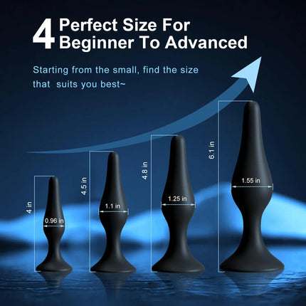 4 Sizes Silicone Dildo Sucker Anal Butt Plug Unisex Wearable Stopper Adults Sex Toys for Men Women Prostate Trainer Massager