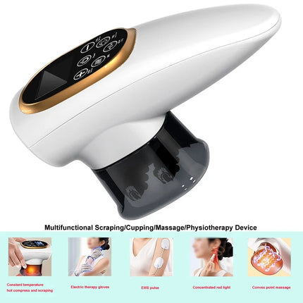 Electric Scraping and Cupping Massager Electronic Muscle Stimulation Machine With Pulse Glove Strong Suction Force Cupping