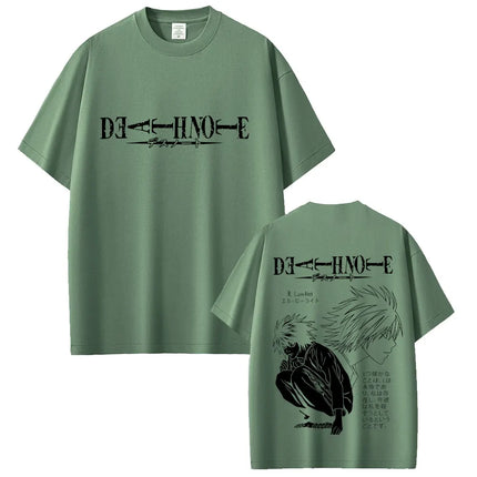 Anime Death Note T-shirt Yagami Light Graphic T Shirts Men Women Cartoon Manga Oversized T-shirts Men's 90s Vintage Streetwear