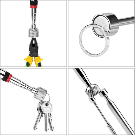 Telescoping Extendable Magnet Pick Up Device Portable with Pen Clip Magnetic Suction Bar Picker Hand Tool Accessories