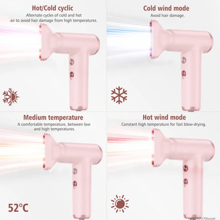 2025 New Mini Portable Hair Dryer, High-Power High-Speed Hair Dryer, Brushless Motor With 110000 Rpm For Adults And Children