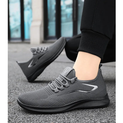 Men Casual Sport Shoes Breathable Lightweight Sneakers Outdoor Mesh Black Running Shoes Athletic Jogging Tenis Walking Shoes