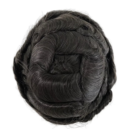 Q6 HD Lace Capillary Prosthesis Natural Hair System Unit Hairpiece Topper Lace PU Indian Human Hair Wig Men Toupee Hairline Wigs