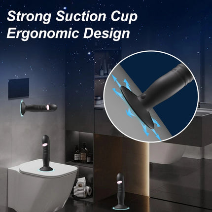Thrusting Anal Plug Vibrator Wireless Control Prostate Massager Butt Plug Vibrating Suction Cup Dildo Adult Sex Toys for Men