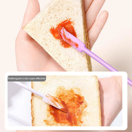 {HBA17} 1/3Pcs Cosmetic Bottle Silicone Mini Scraper Deep Bottle Scraper Cosmetic Spoon Double End 2 In 1 Jam Spatula