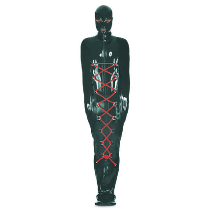 Full Body Hooded Shiny PVC Leather Bondage Bag BDSM Binder Straitjacket Exotic Bodysuit Fetish Slave Restraints Sleeping Sack