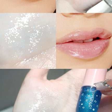Shimmery Glitter Moisturizing Lip Gloss Set 6 Colors Highly Pigmented Fine Shine Long Wear Cute Lipgloss Set