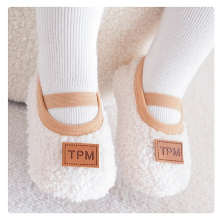 Autumn Winter Children Slippers Toddler Plush Floor Socks Boy Girl Soft Sole Anti-slip Walking Shoes Indoor Home Kids Shoes