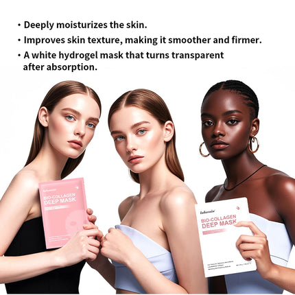 4pcs Collagen Deep Face Mask Hydrating Overnight Moisturizing Face Mask Pore Minimizing Plumping Travel Essentials Beauty Skinca