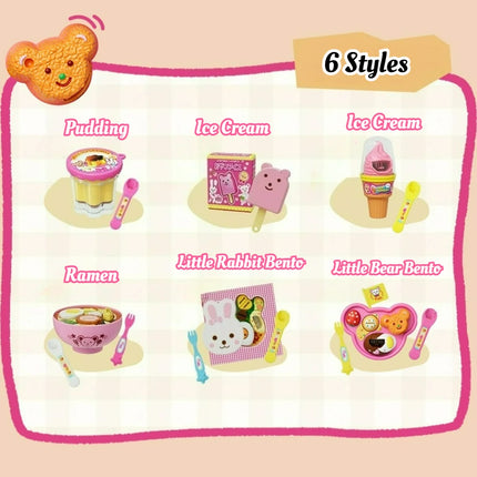 New 6PCS&Plate Set, Strawberry Food Pudding Feeding Toy, Desktop Ornaments Models, Role-Play & Early Learning Set For Kids Girls