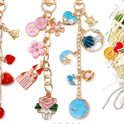 325-Piece DIY Bag Charm Making Kit Complete Jewelry Craft Set Creative Gift for Keychains & Access, Teens, Adults, Art Therapy