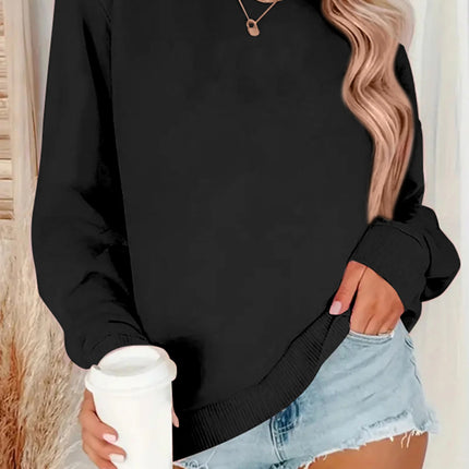 Women's Chic Black Oversized Sweatshirt Loose Streetwear Pullover