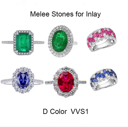 Lab Grwon Moissanite Diamond White D Color Small Sizes VVS1 Loose Stones From 0.9mm to 3.0mm Positive Pass Diamond Tester