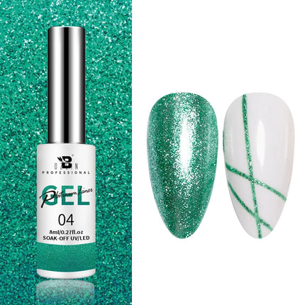 AWStorG 5ML Super Silver Metallic Gel Nail Polish Metal Effect Painting Gel Chromes Varnish Semi Permanent for Nail DIY
