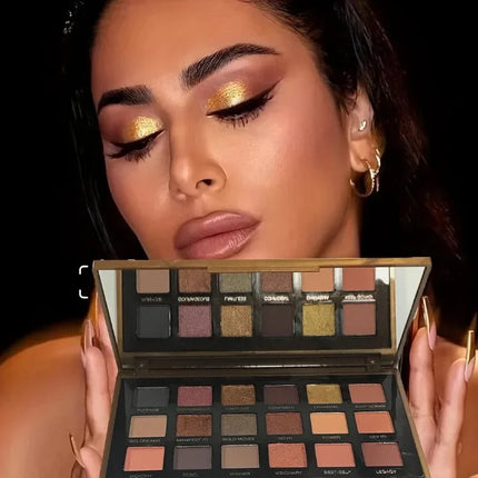 Huda beauty 18 Colors Empowered Eyeshadow Palette High Pigmentation Eye Makeup New Nude PALETTE Matte Charming Glitter Shadow