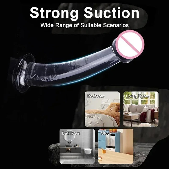 Strap-On Dildo Panties Wearable Massager Penis Penetration Suction Cup Anal Toy for G-Spot Stimulation for Lesbians and Couples