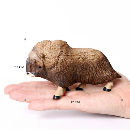 Simulation Texas Longhorn Bulls Musk OX Yak Cow Farm Animals Buffalo Calf Bull Model Figures  Home Decor Educational Toys