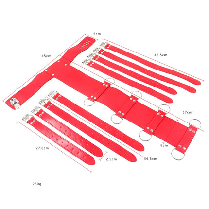 BDSM Full Body Pu Leather Restraint Straps Hand Behind Back Bondage Bondage Black Belt Arm Body Binder Glove Sleeves Sex Bandage