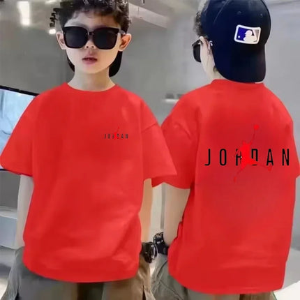 Summer brand pattern printed breathable cool cotton children's casual fashion short sleeved T-shirt