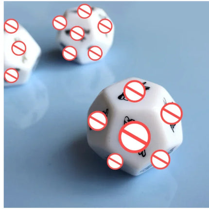 Romantic Party Sex Dice - 12-Position Adult Games for Couple & Gay, Humour Erotic Craps Adult Products Sex Toy