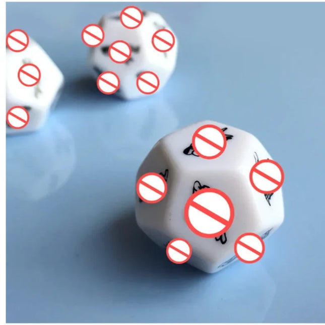 Romantic Party Sex Dice - 12-Position Adult Games for Couples & Gays, Humorous Erotic Craps Adult Products Sex Toy