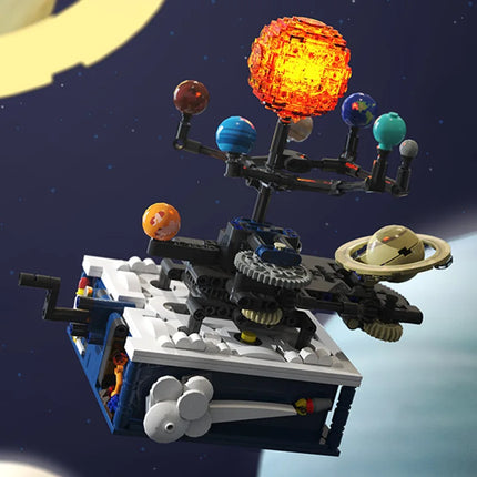 1024 Piece Bricks Solar System Nine Planets Set Technical Model Building Blocks Boy Birthday Present Kids Gifts Toys