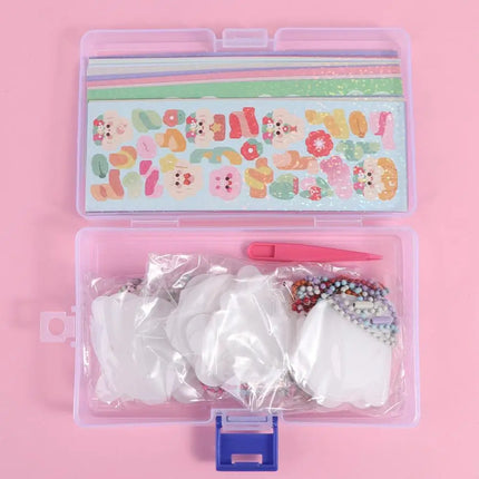 Goo Card Sticker Set Hand Account Material Guka Sticker Set DIY Handbook Material Sticker DIY Keyring DIY Keychain Making Kit