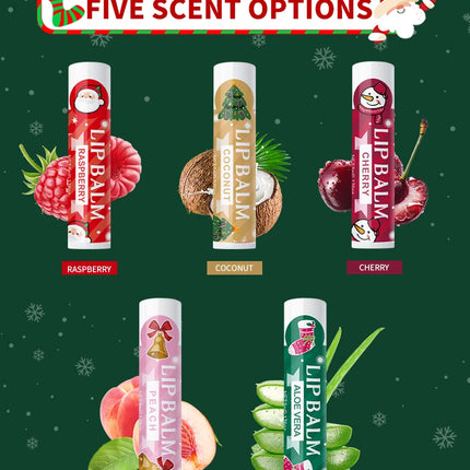 20PCS lipstick Set -5 Taste Christmas Theme Deep moisturizing and lasting moisturizing to create plump and shiny lips