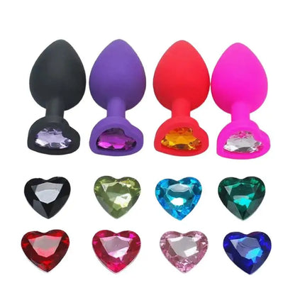 【AD】Metal Anal Plug Heart Crystal Beginner To Expert Butt Plug Adult Toy Tail Female/Male Dildos Sex Toys Couples Adults Game