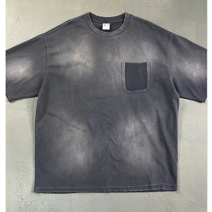 2026 summer washed T-shirt with pocket