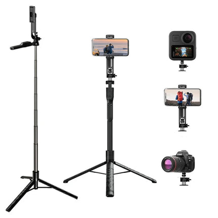 COOL DIER New 1.7M Wireless Selfie Stick Tripod Foldable Stand For Gopro Action Cameras Smartphones Balance Steady Shooting Live