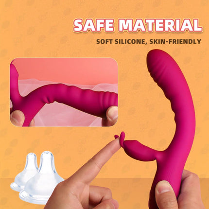 Waterproof G-Spot Rabbit Vibrator 10 Modes Strong Vibration Clitoral Stimulator Adult Toy with Powerful Massage for Fun Game