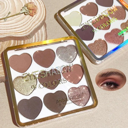 Affordable Love Holiday Makeup Set Nine Color Matte Glitter Eyeshadow Palette Waterproof Long Wear