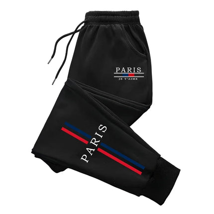 Paris Fashion Sweatpants for Men All Season Daily Casual Sport Jogger Pants 2025 Popular Male Home Outdoor Comfort Soft Trousers