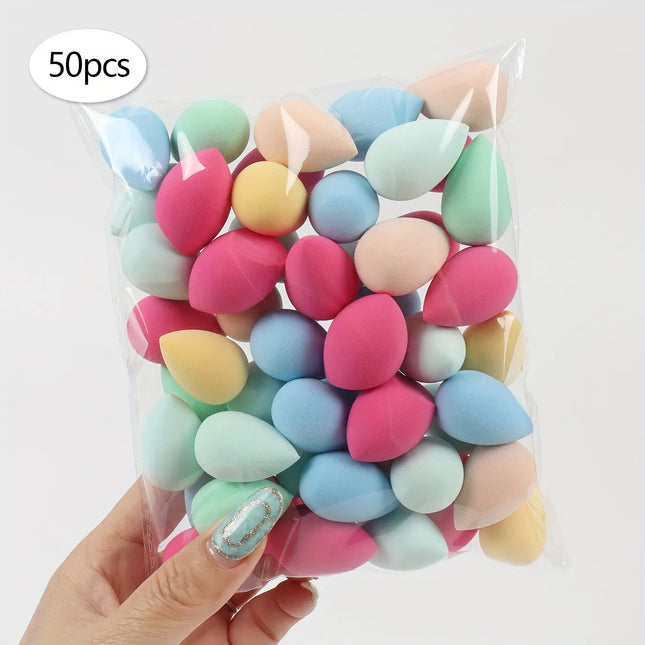 20/50/100PCS Mini Makeup Sponges - Latex-Free, Water-Activated Blenders for Foundation/BB Cream/Concealer, Precision Eye