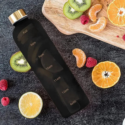 1 Liters Water Bottle Motivational Drinking Bottle Sports Water Bottles With Time Marker Stickers Portable Reusable Plastic Cups