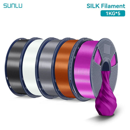 SUNLU 5KG 3D Printer Shiny Silk PLA Filament 1.75mm 1000g 3D Printer Neatly Wound 3D Filament for 3D Printer& 3D Pen