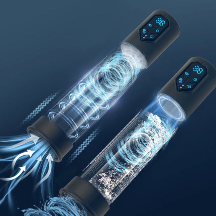 IPX7 Waterproof Electric Penis Pump for Enlargement Man Vacuum Pump Enlargement Extend Pump 4 Suction Levels 2 Silicone Sleeves