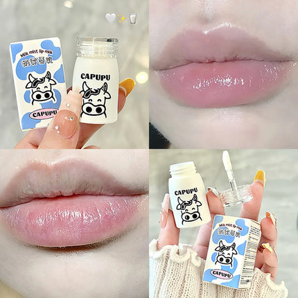Natural Milk Flavor Moisturizing Lip Balm Cream Transparent Jelly Lipstick Lips Plumper Autumn and Winter Lips Care Serum Primer