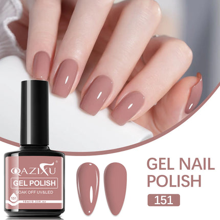 1/6Pcs Nude Collection Gel Nail Polish Set Soak Off UV LED Semi Permanent Nail Art Kit for French Manicure DIY Popular Color